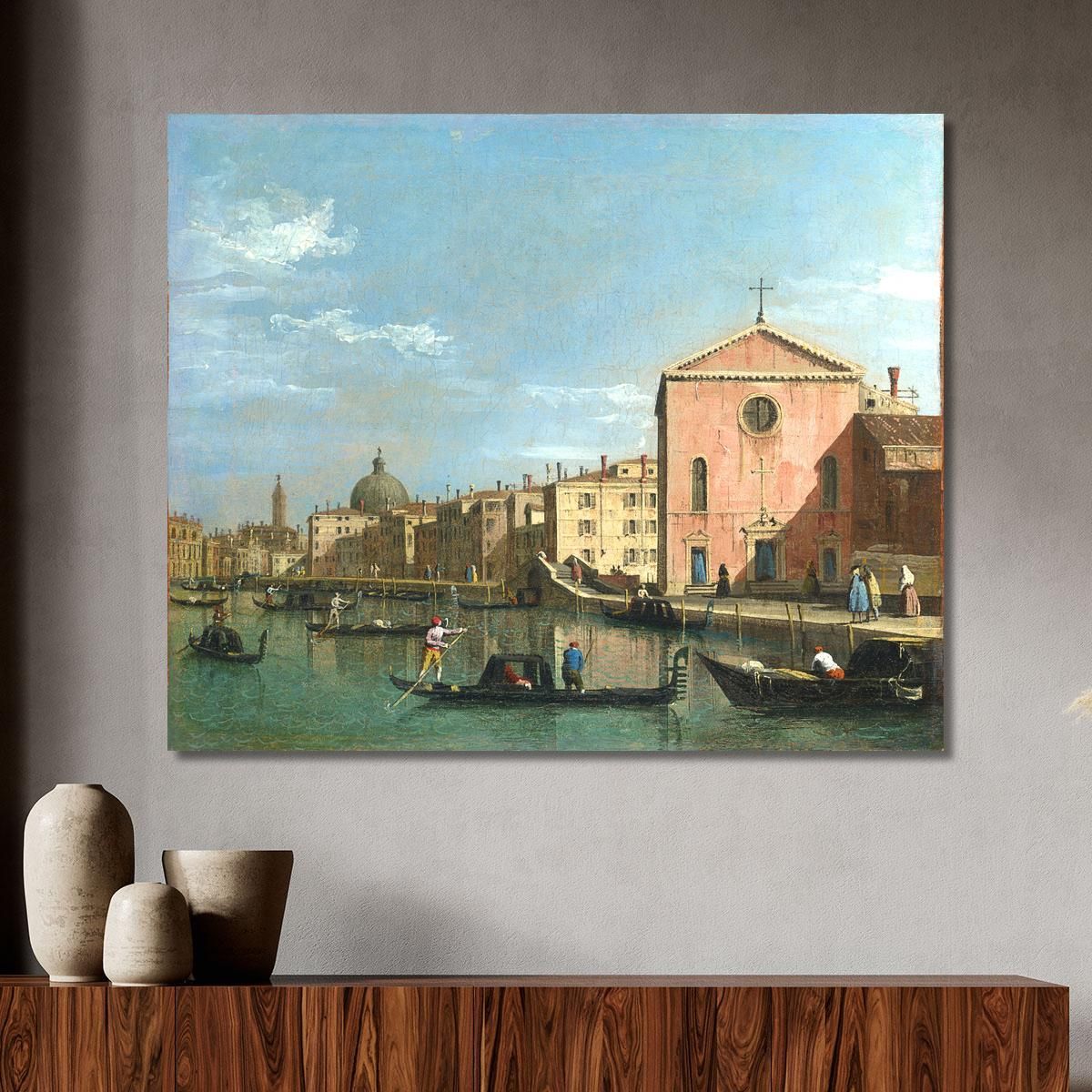 The Grand Canal Facing Santa Croce Canaletto cnl28 canvas print 