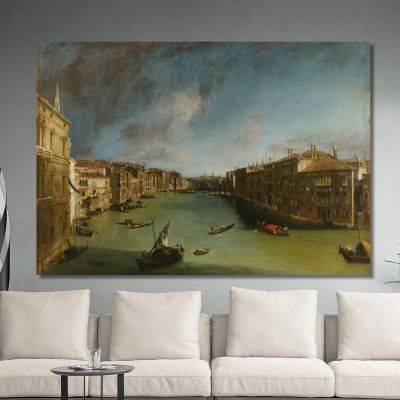 Grand Canal From Palazzo Balbi Towards The Rialto Canaletto cnl29 canvas print 