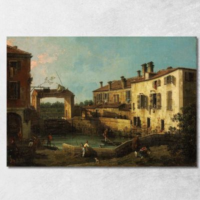 Lock Near Dolo Canaletto cnl31 canvas print 