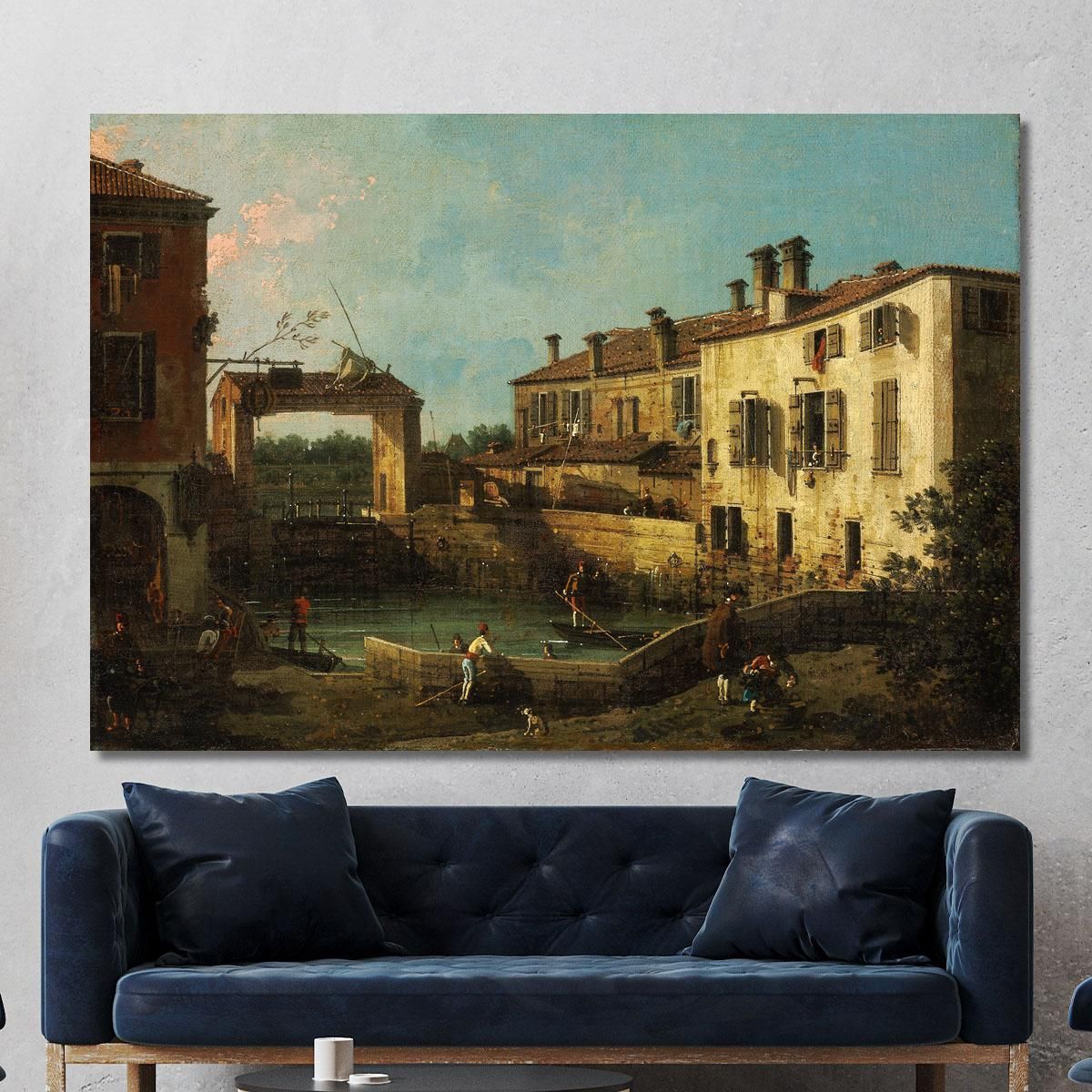 Lock Near Dolo Canaletto cnl31 canvas print 