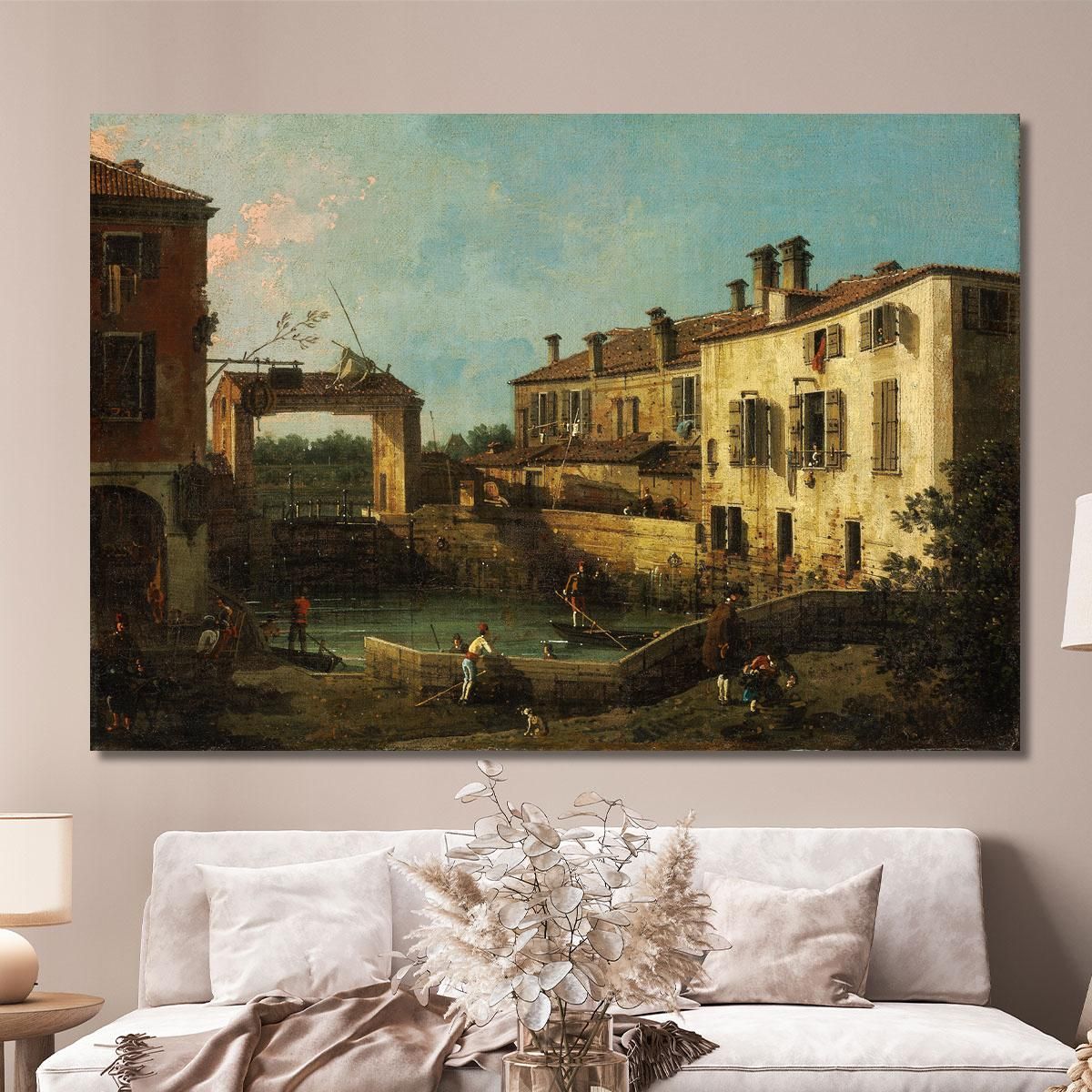 Lock Near Dolo Canaletto cnl31 canvas print 