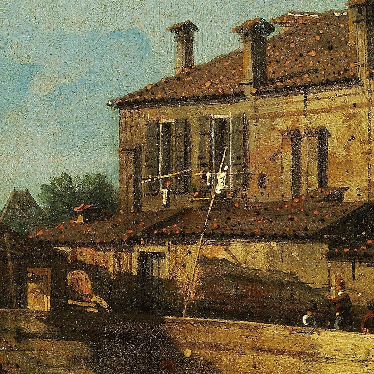 Lock Near Dolo Canaletto cnl31 canvas print