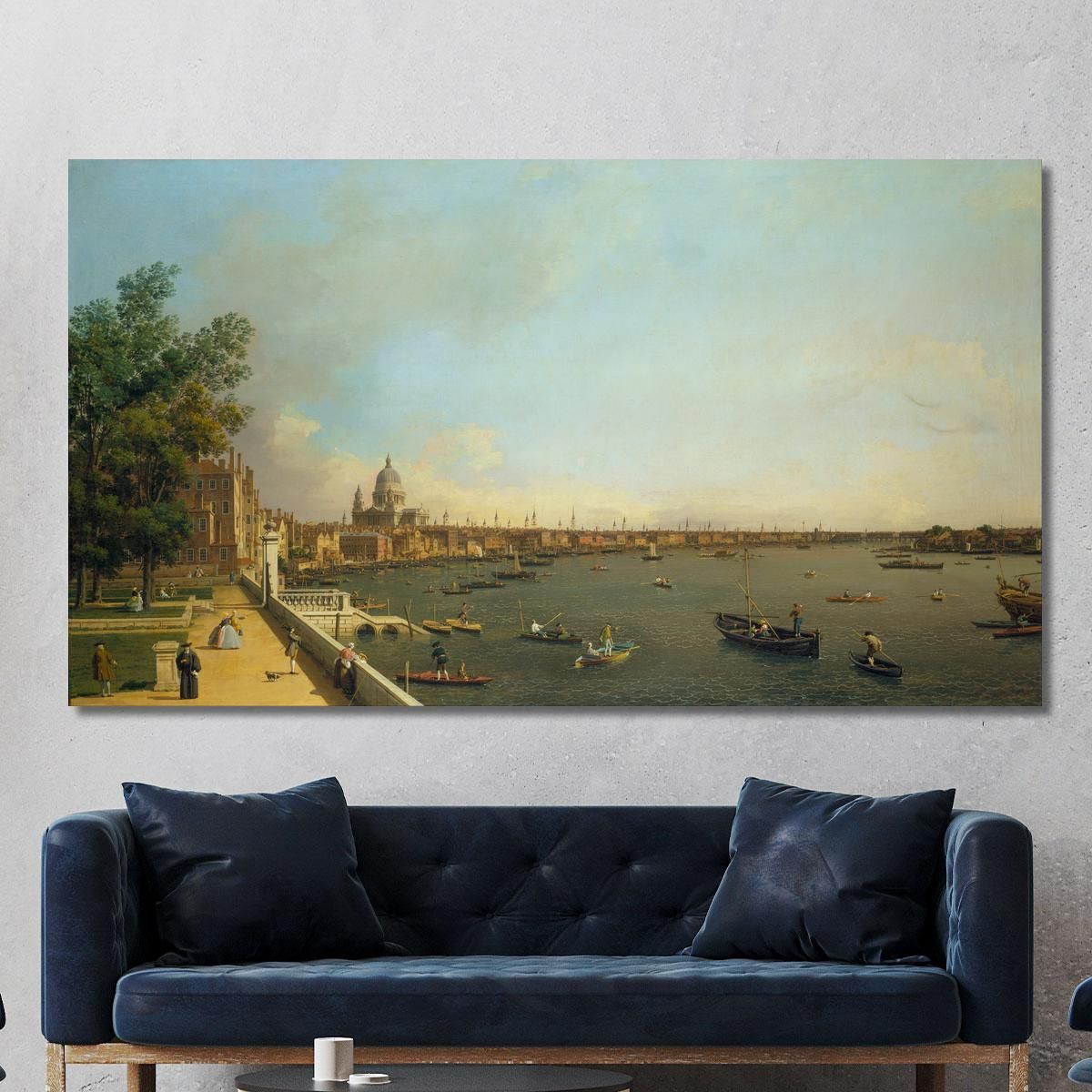 The Thames From Somerset House Terrace Towards The City Canaletto cnl33 canvas print 