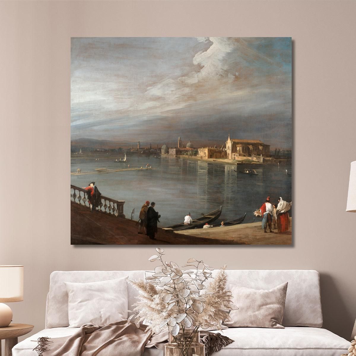 San Cristoforo San Michele And Murano From The Fondamenta Nuove Venice Canaletto cnl39 canvas print 