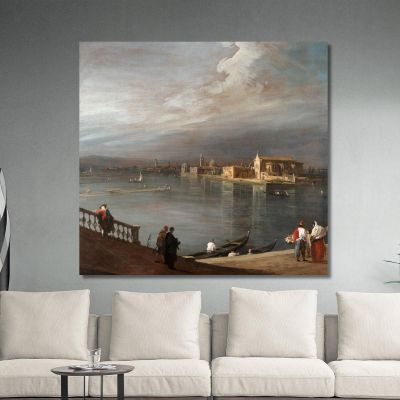 San Cristoforo San Michele And Murano From The Fondamenta Nuove Venice Canaletto cnl39 canvas print 