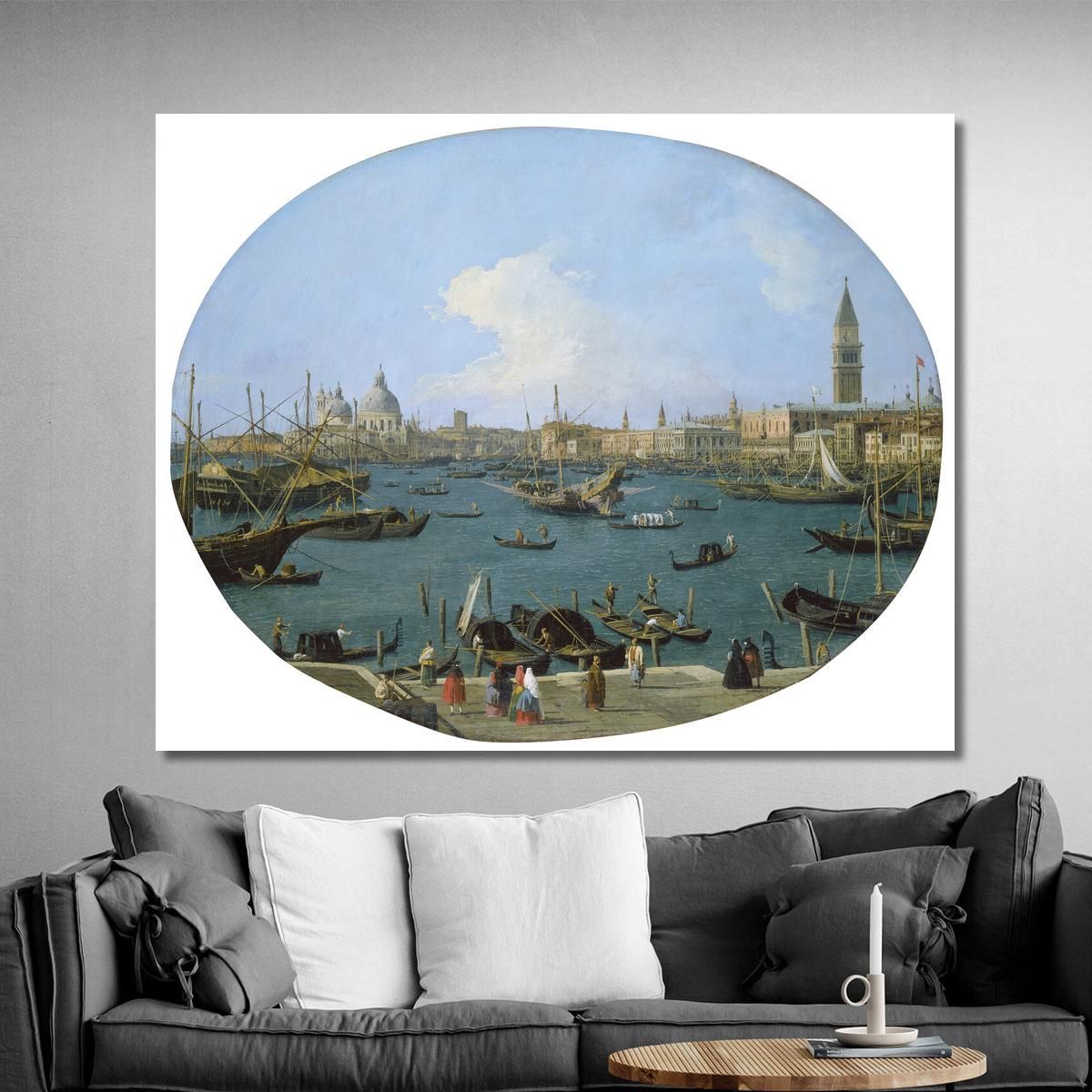 Seen From The San Marco Basin In Venice Canaletto cnl40 canvas print 