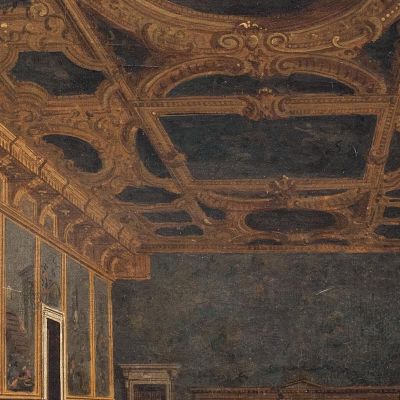 The Doge And Grand Council In The Hall Of The Maggior Consiglio Canaletto cnl44 canvas print
