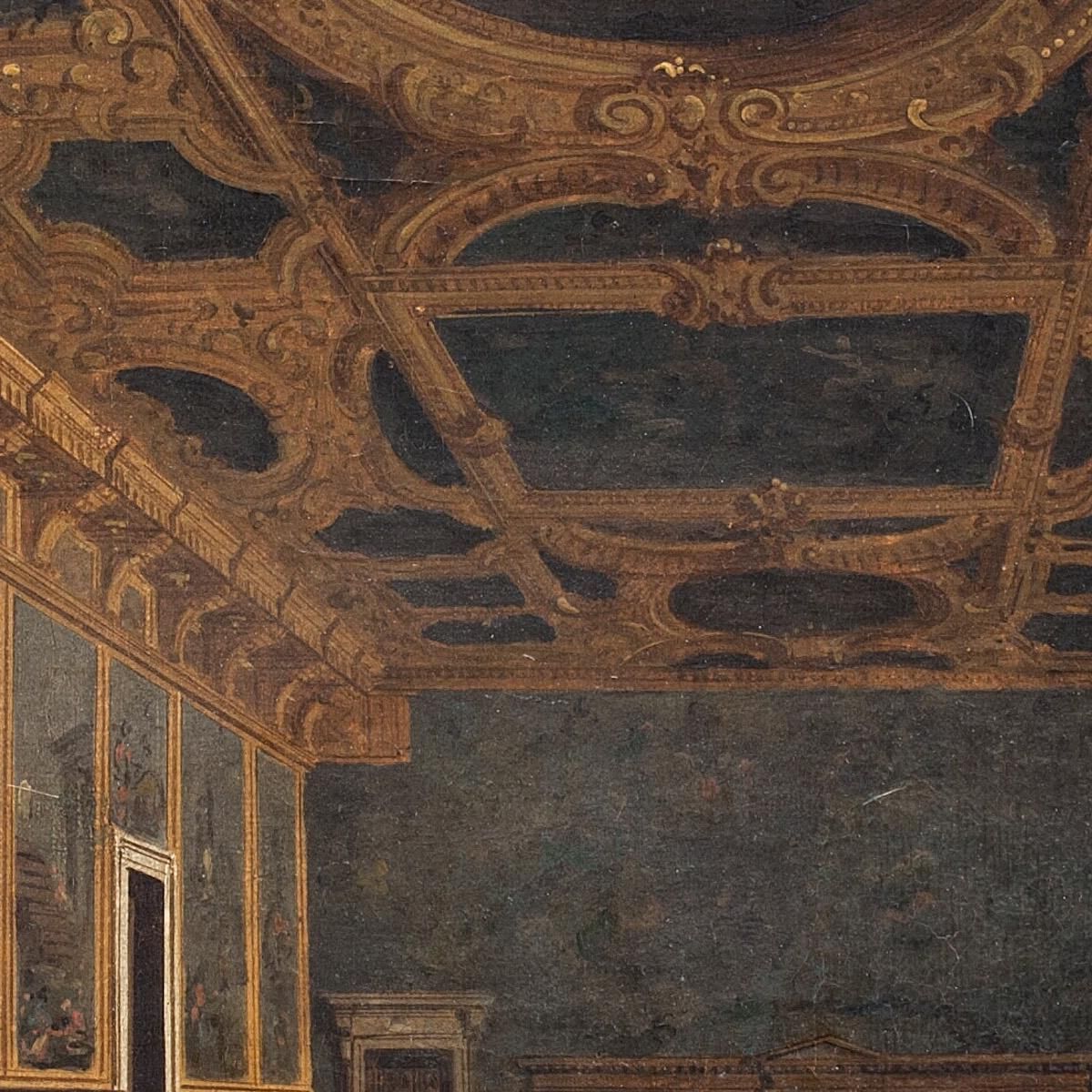 The Doge And Grand Council In The Hall Of The Maggior Consiglio Canaletto cnl44 canvas print