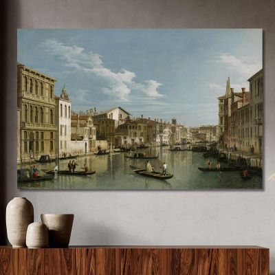 The Grand Canal In Venice From Palazzo Flangini To Campo San Marcuola Canaletto cnl46 canvas print 