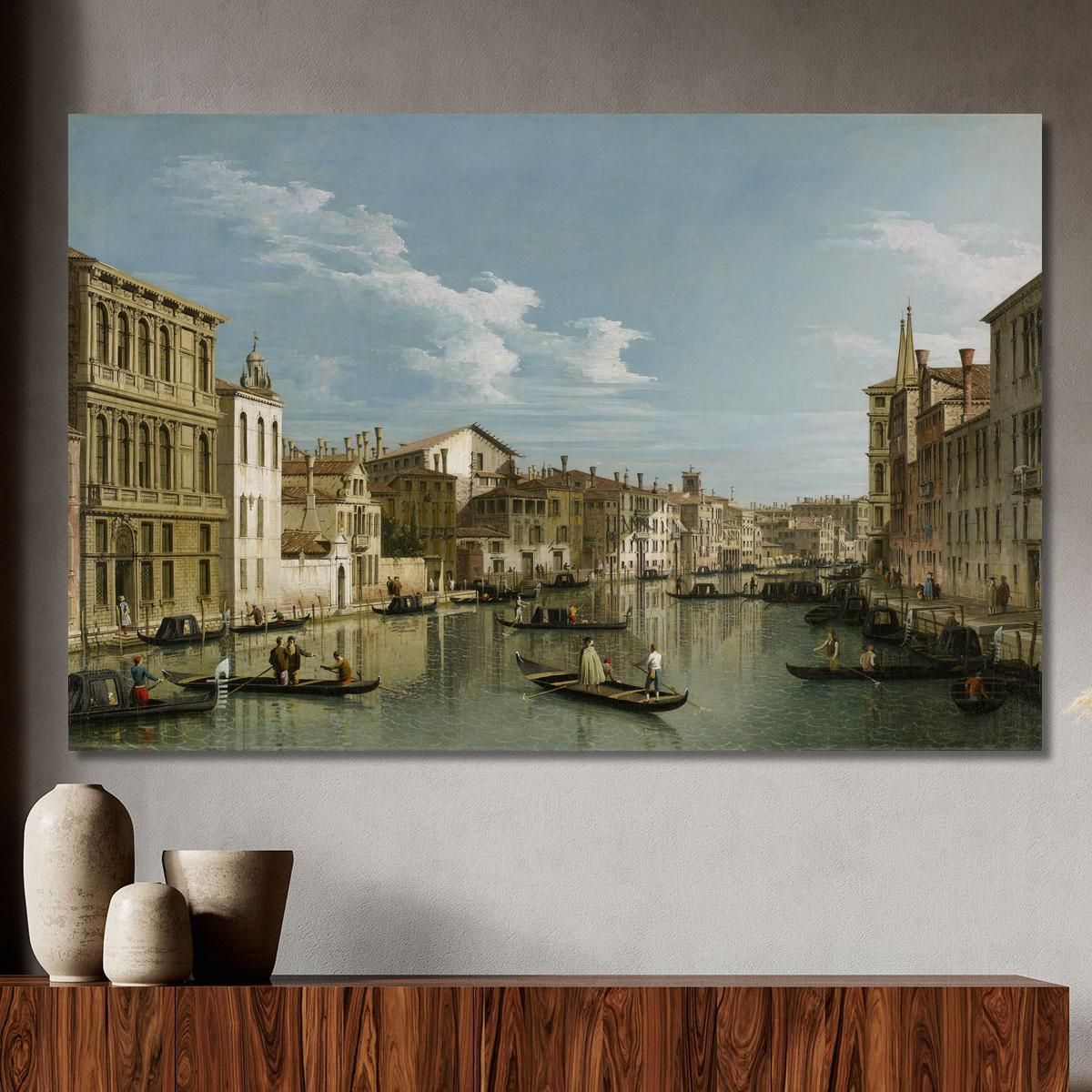 The Grand Canal In Venice From Palazzo Flangini To Campo San Marcuola Canaletto cnl46 canvas print 