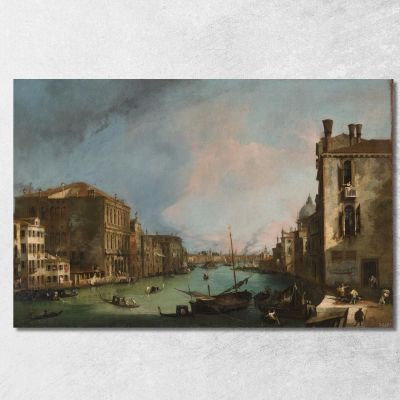 The Grand Canal In Venice With The Palazzo Corner Ca Grande Canaletto cnl47 canvas print 