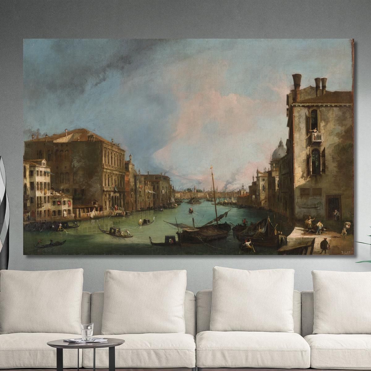 The Grand Canal In Venice With The Palazzo Corner Ca Grande Canaletto cnl47 canvas print 