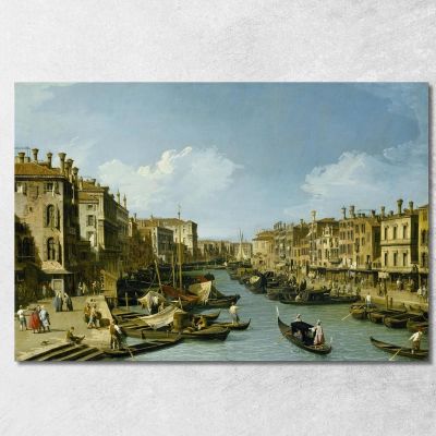 The Grand Canal Near The Rialto Bridge Venice Canaletto cnl48 canvas print 