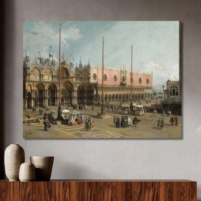 The Square Of Saint Mark'S Venice Canaletto cnl54 canvas print 