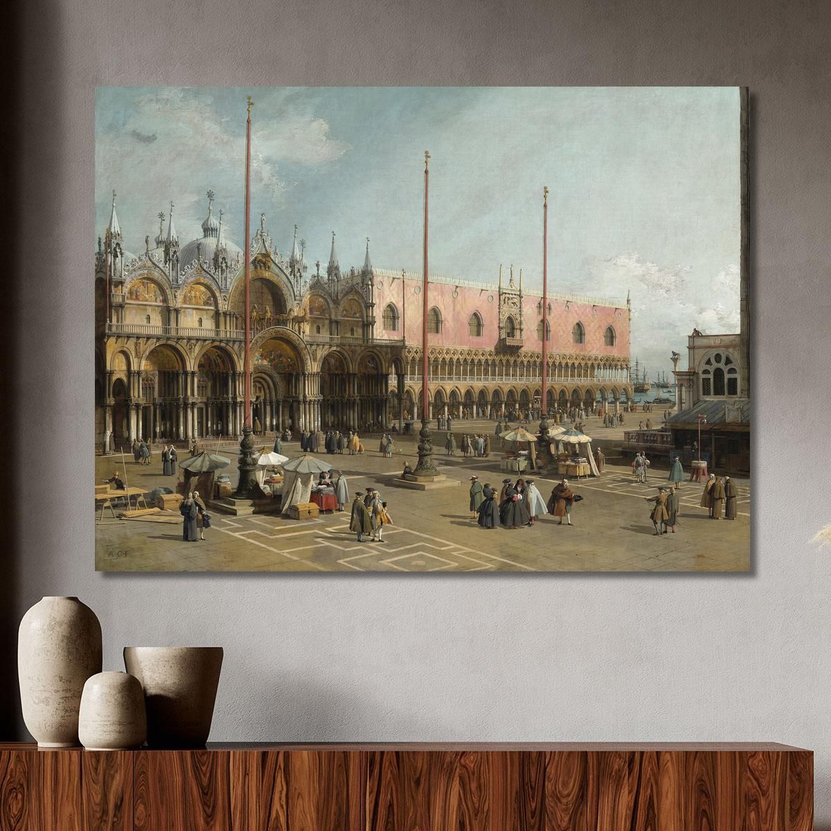 The Square Of Saint Mark'S Venice Canaletto cnl54 canvas print 