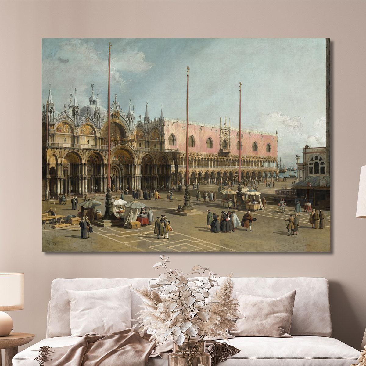The Square Of Saint Mark'S Venice Canaletto cnl54 canvas print 
