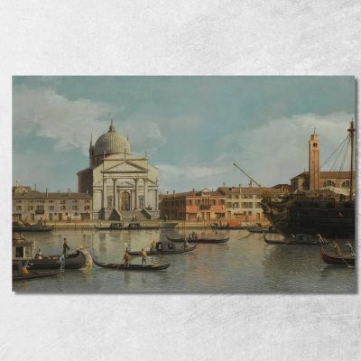 A View Of The Churches Of The Redentore And San Giacomo Canaletto cnl56 canvas print 