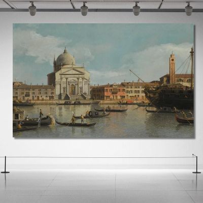 A View Of The Churches Of The Redentore And San Giacomo Canaletto cnl56 canvas print 