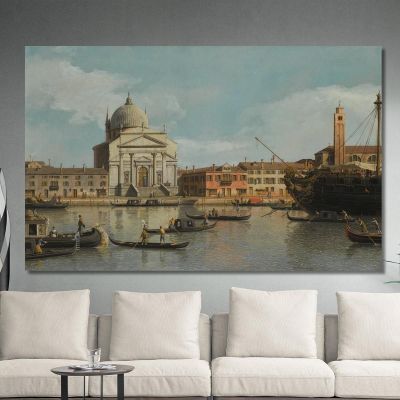 A View Of The Churches Of The Redentore And San Giacomo Canaletto cnl56 canvas print 