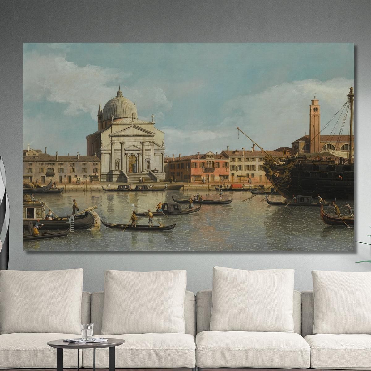 A View Of The Churches Of The Redentore And San Giacomo Canaletto cnl56 canvas print 