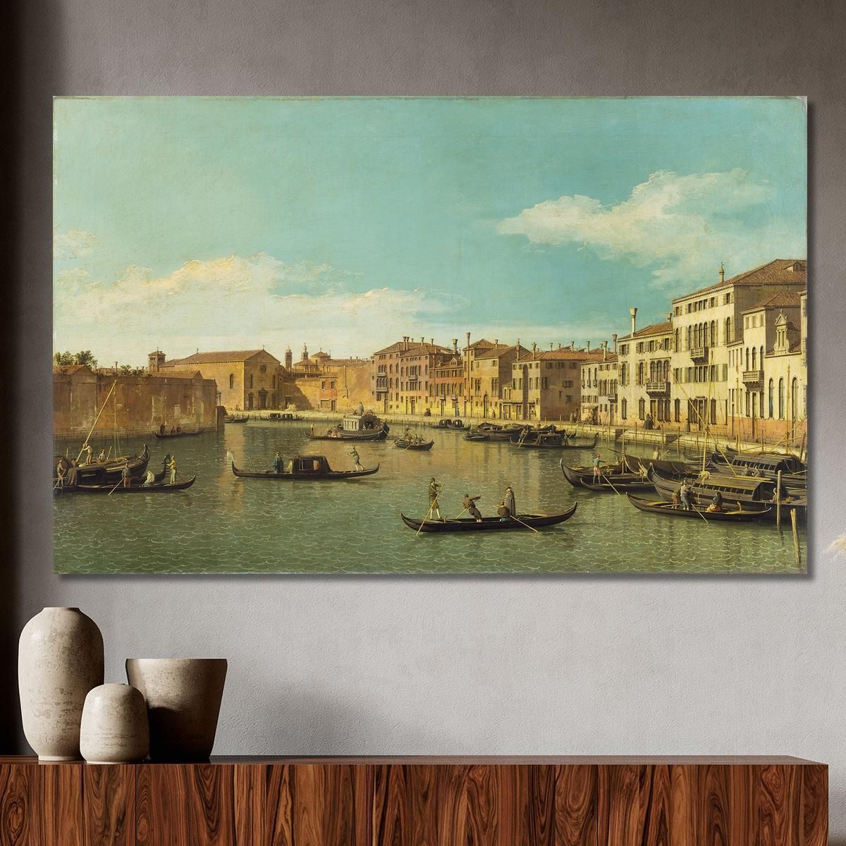Venice The Santa Chiara Canal Canaletto cnl61 canvas print 