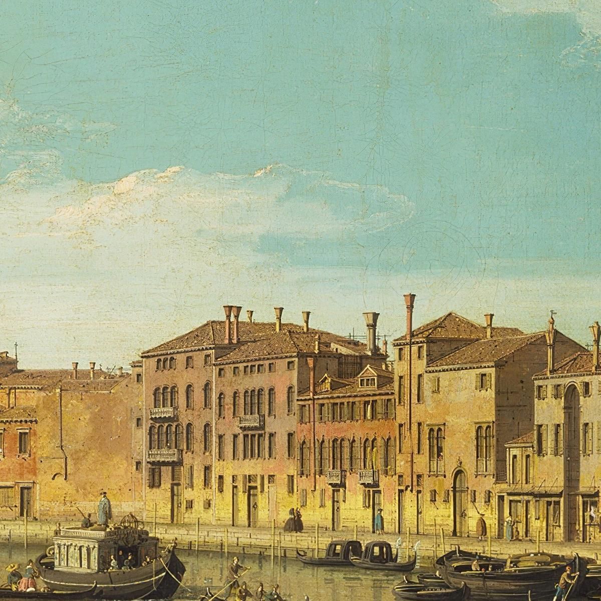Venice The Santa Chiara Canal Canaletto cnl61 canvas print