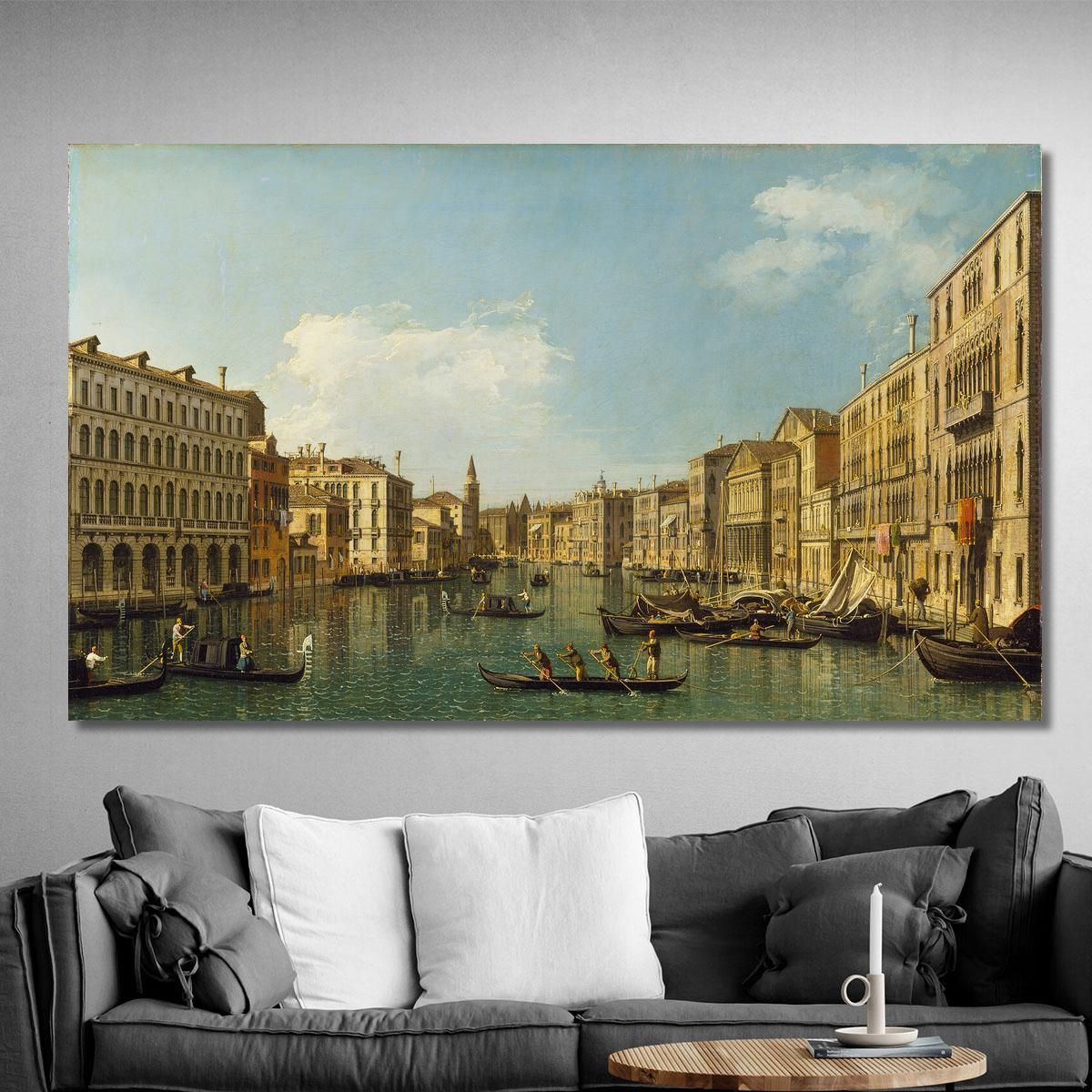 Venice The Grand Canal From The Palazzo Foscari To The Carità Canaletto cnl64 canvas print 