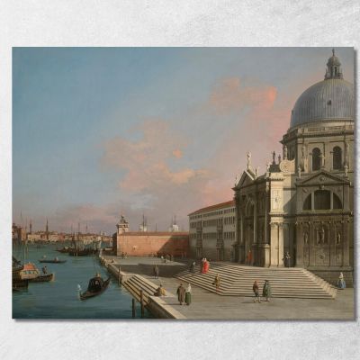 Venice The Grand Canal Looking East With Santa Maria Della Salute Canaletto cnl65 canvas print 