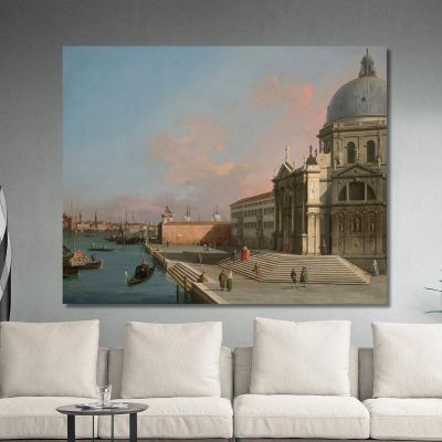 Venice The Grand Canal Looking East With Santa Maria Della Salute Canaletto cnl65 canvas print 