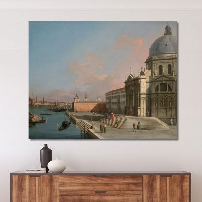 Venice The Grand Canal Looking East With Santa Maria Della Salute Canaletto cnl65 canvas print 