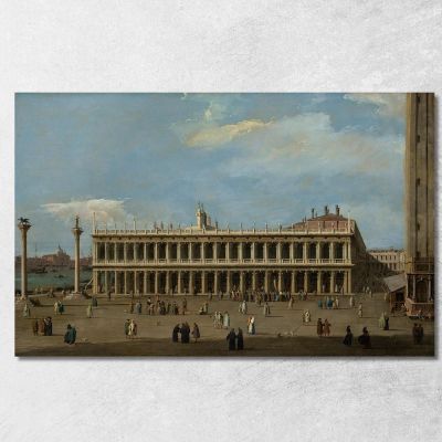 Venice The Piazzetta Looking West With The Libreria Canaletto cnl68 canvas print 