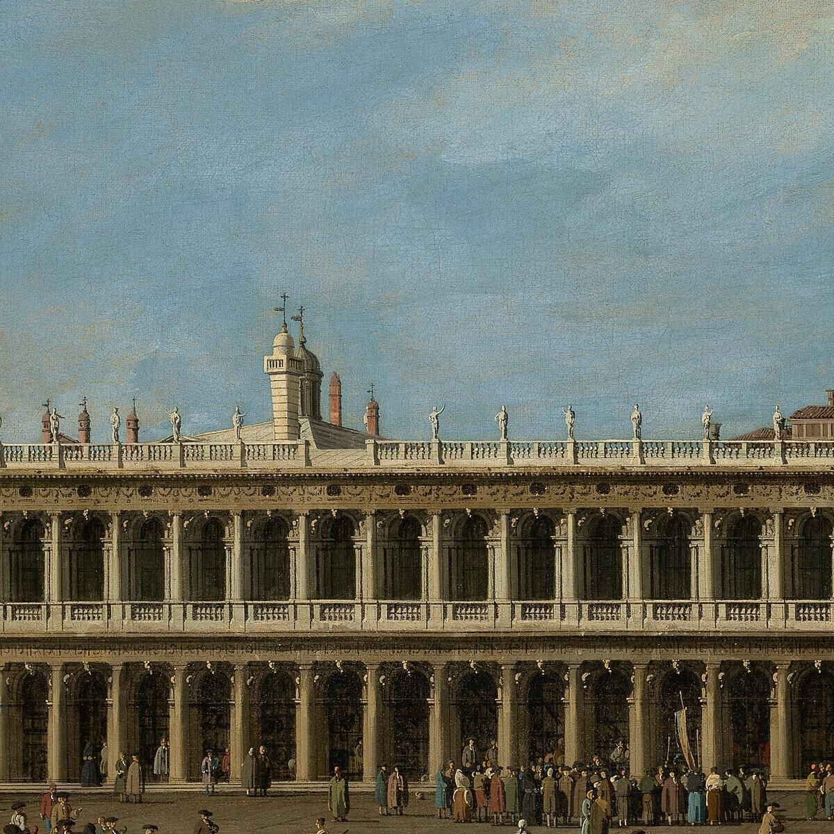 Venice The Piazzetta Looking West With The Libreria Canaletto cnl68 canvas print