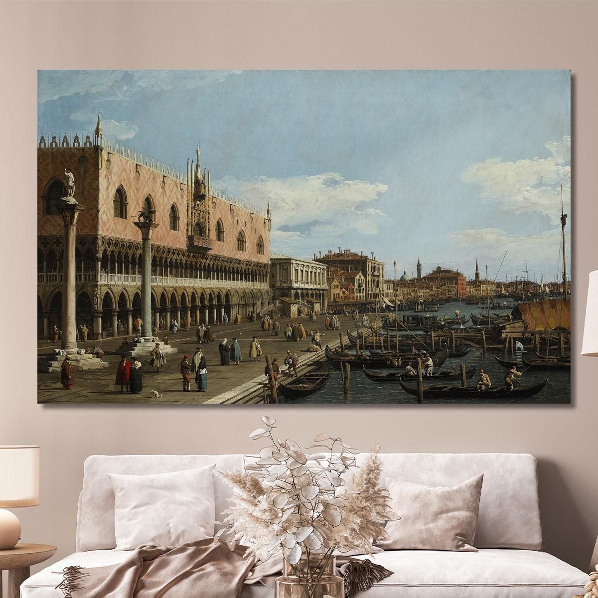 Venice The Riva Degli Schiavoni Canaletto cnl69 canvas print 