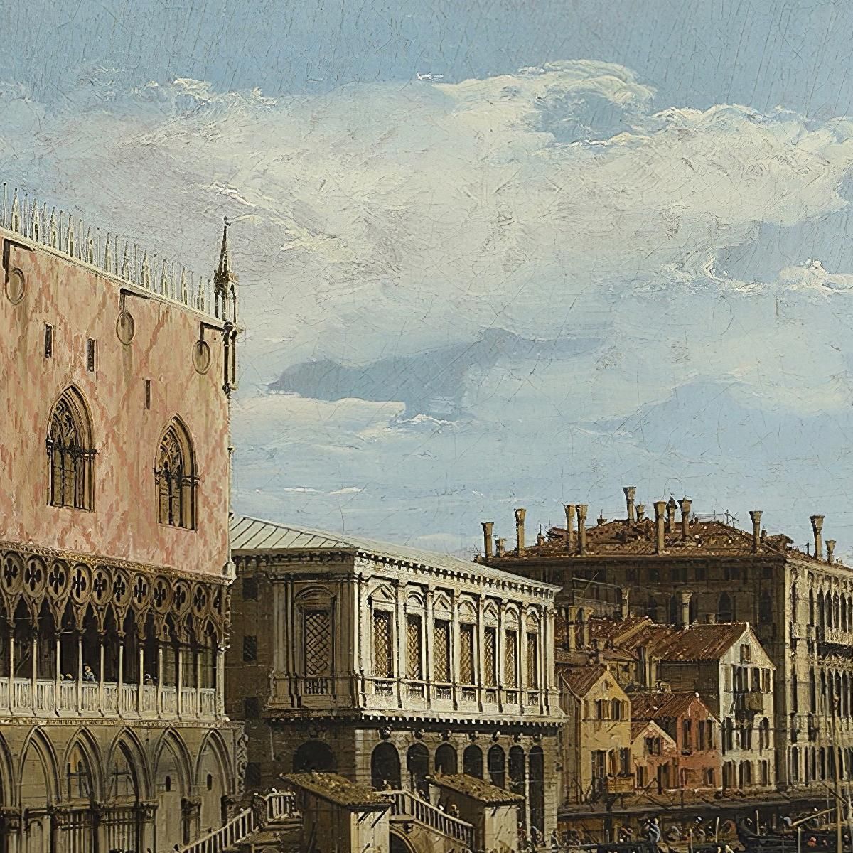 Venice The Riva Degli Schiavoni Canaletto cnl69 canvas print