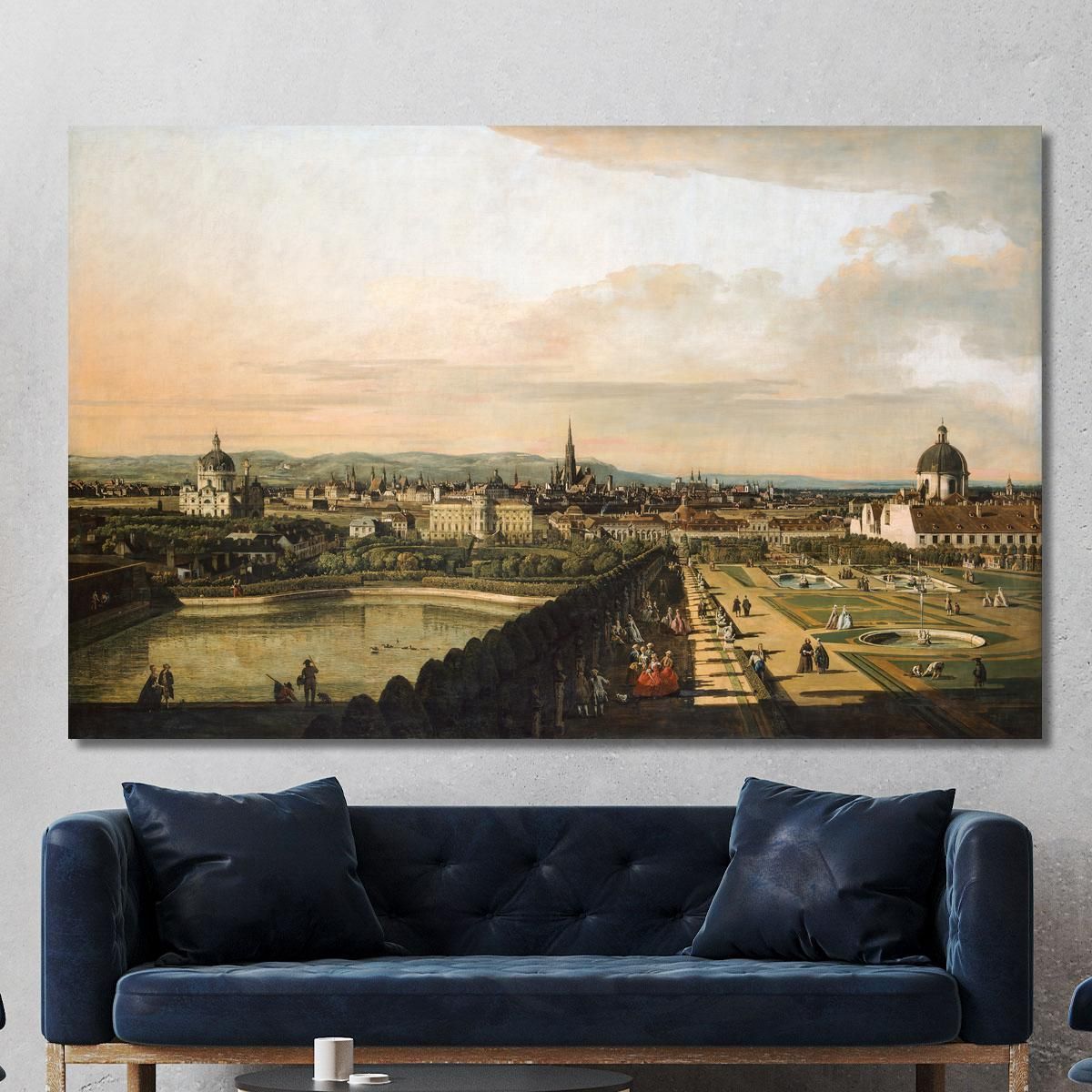 Vienna Viewed From The Belvedere Palace Canaletto cnl70 canvas print 