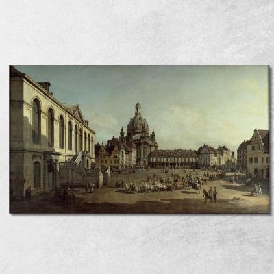 View Of The Neumarkt In Dresden From The Jüdenhofe Canaletto cnl73 canvas print 