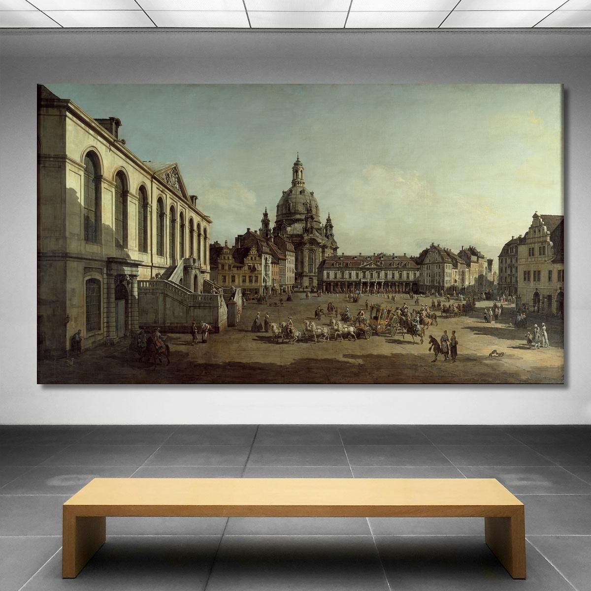 View Of The Neumarkt In Dresden From The Jüdenhofe Canaletto cnl73 canvas print 