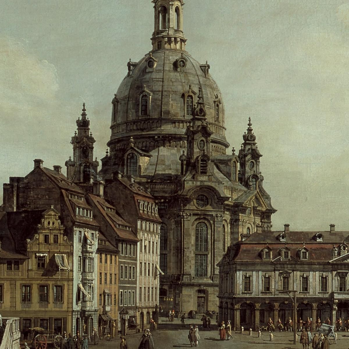 View Of The Neumarkt In Dresden From The Jüdenhofe Canaletto cnl73 canvas print