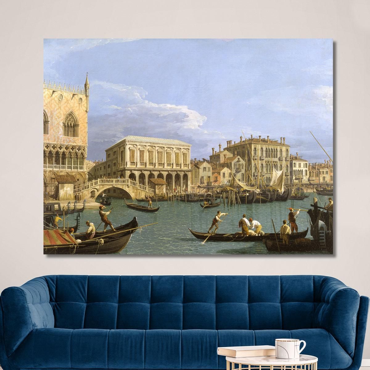 View Of The Riva Degli Schiavoni Venice Canaletto cnl75 canvas print 