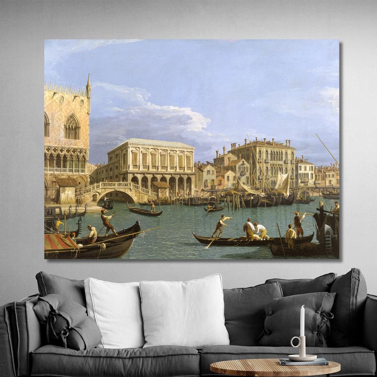 View Of The Riva Degli Schiavoni Venice Canaletto cnl75 canvas print 