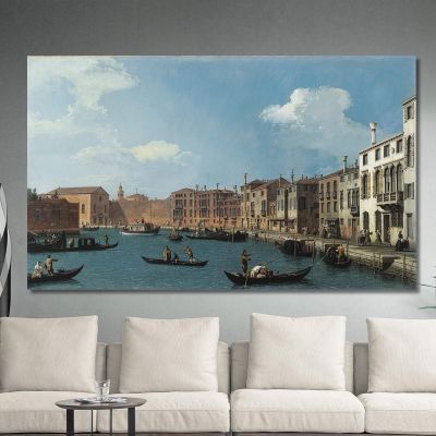 View Of The Santa Chiara Canal In Venice Canaletto cnl76 canvas print 