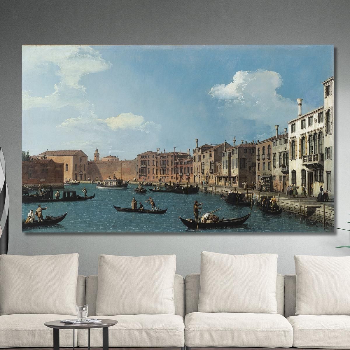 View Of The Santa Chiara Canal In Venice Canaletto cnl76 canvas print 