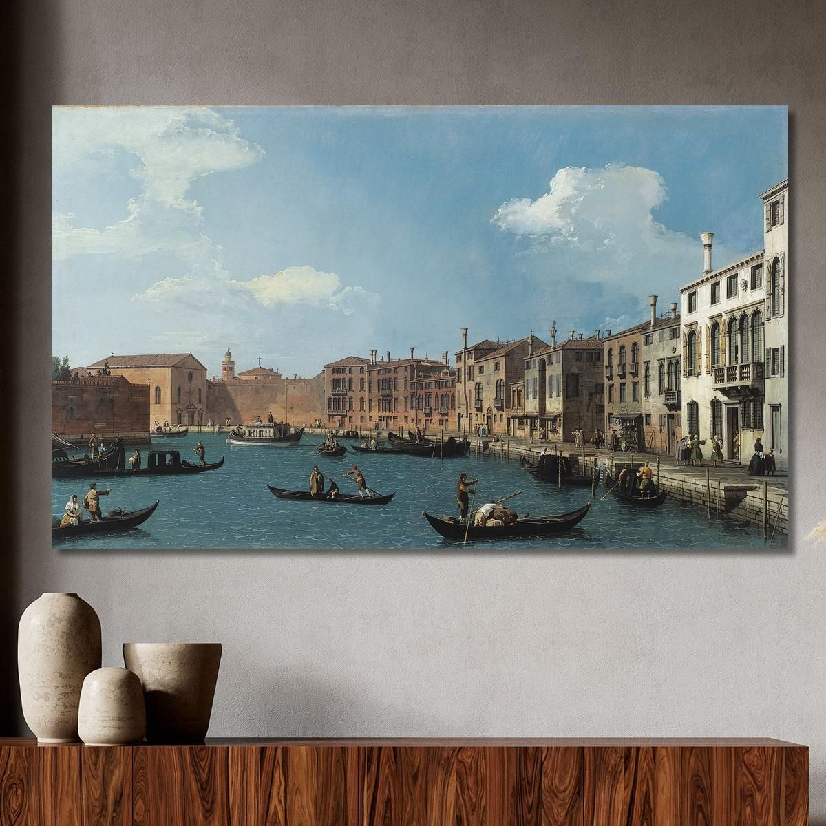 View Of The Santa Chiara Canal In Venice Canaletto cnl76 canvas print 