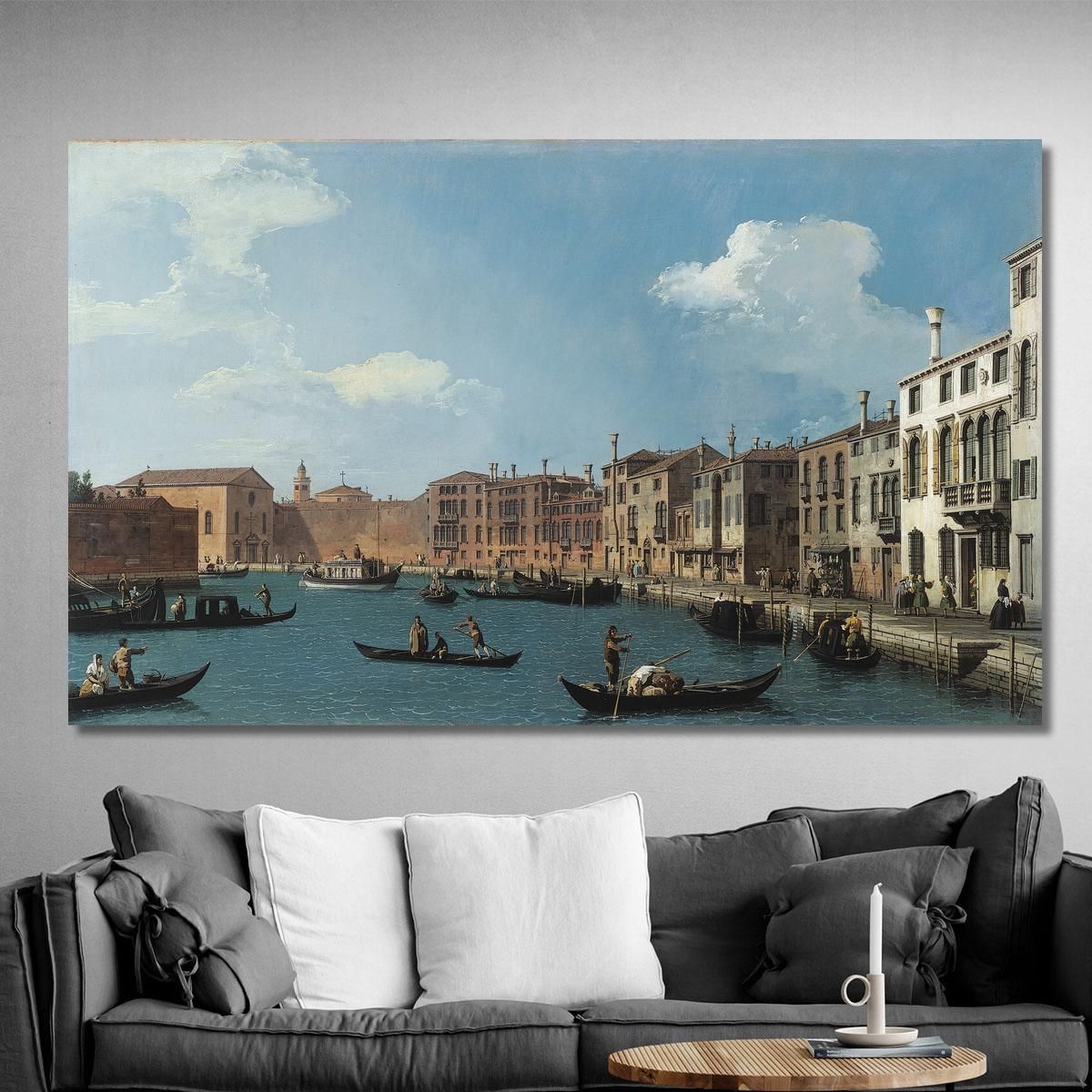 View Of The Santa Chiara Canal In Venice Canaletto cnl76 canvas print 