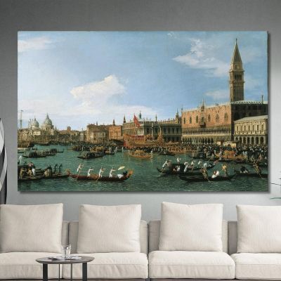 Return Of Il Bucintoro On Ascension Day Canaletto cnl78 canvas print 