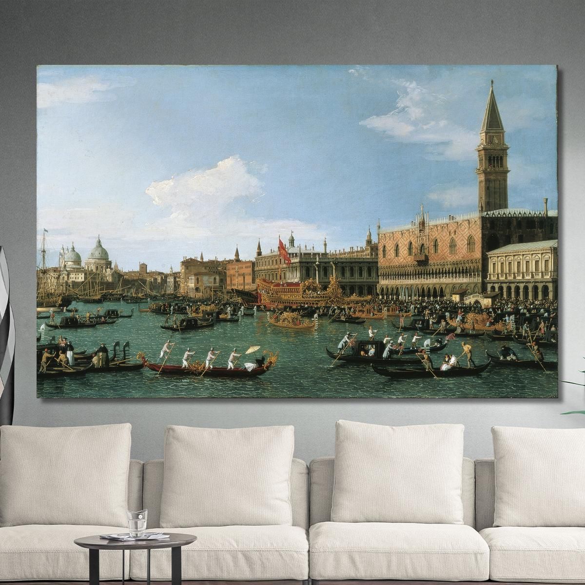 Return Of Il Bucintoro On Ascension Day Canaletto cnl78 canvas print 