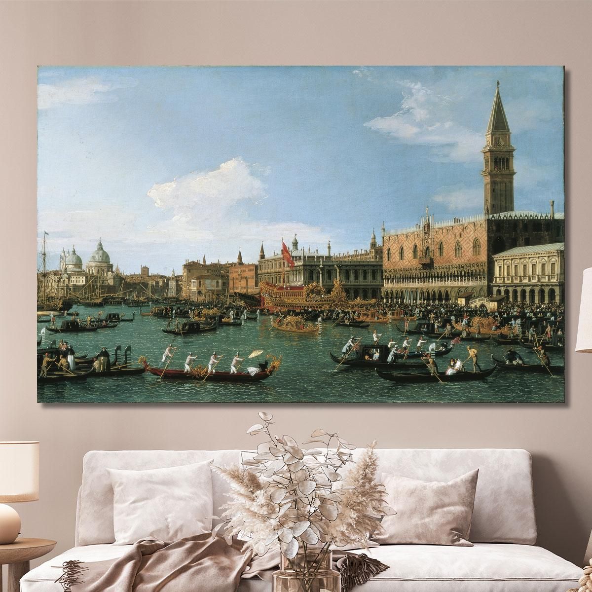 Return Of Il Bucintoro On Ascension Day Canaletto cnl78 canvas print 