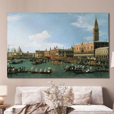 Return Of Il Bucintoro On Ascension Day Canaletto cnl78 canvas print 