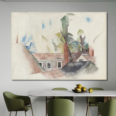 Rooftops And Trees Charles Demuth, cdm44 canvas print