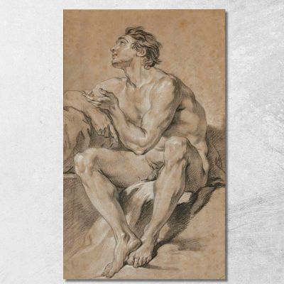 Academy Of Seated Nude Man Representing Mars François Boucher fbc6 canvas print 